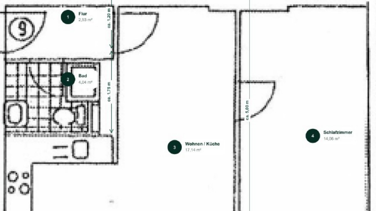 Grundriss der Wohnung WE09
